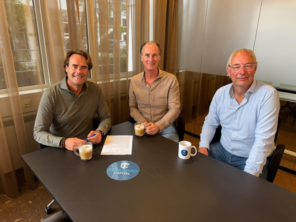Patrick Dunnewolt, Marcel Wallaart en Marcel Hendriks op kantoor in Den Haag
